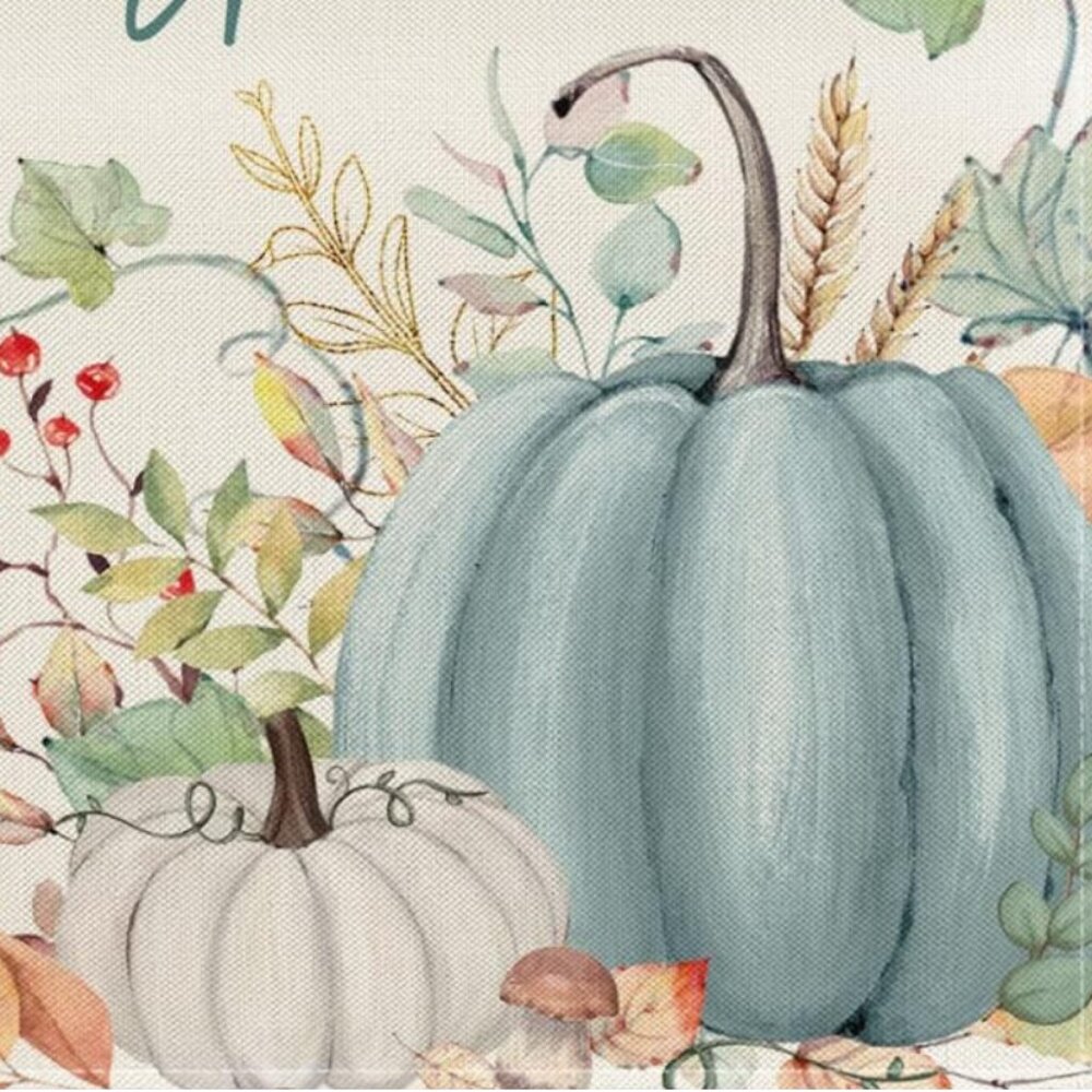 Pumpkin Table Runner Decorative Cloth Fall Cottage Decor Thanksgiving Decoration - Picture 5 of 8